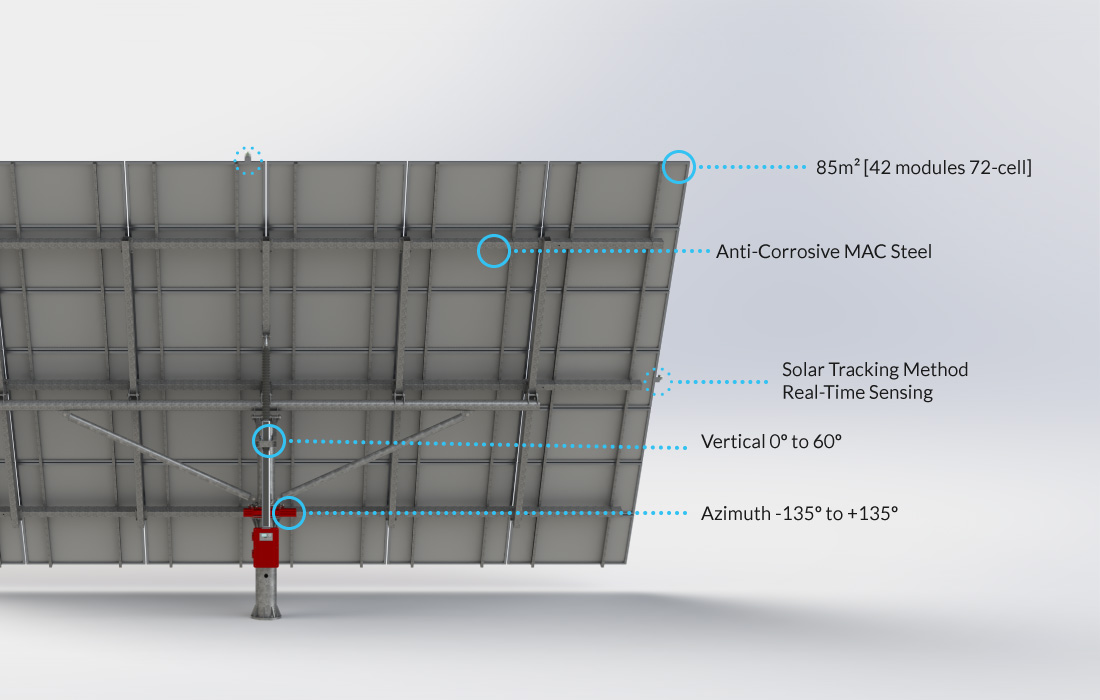 Dual-axis solar tracker