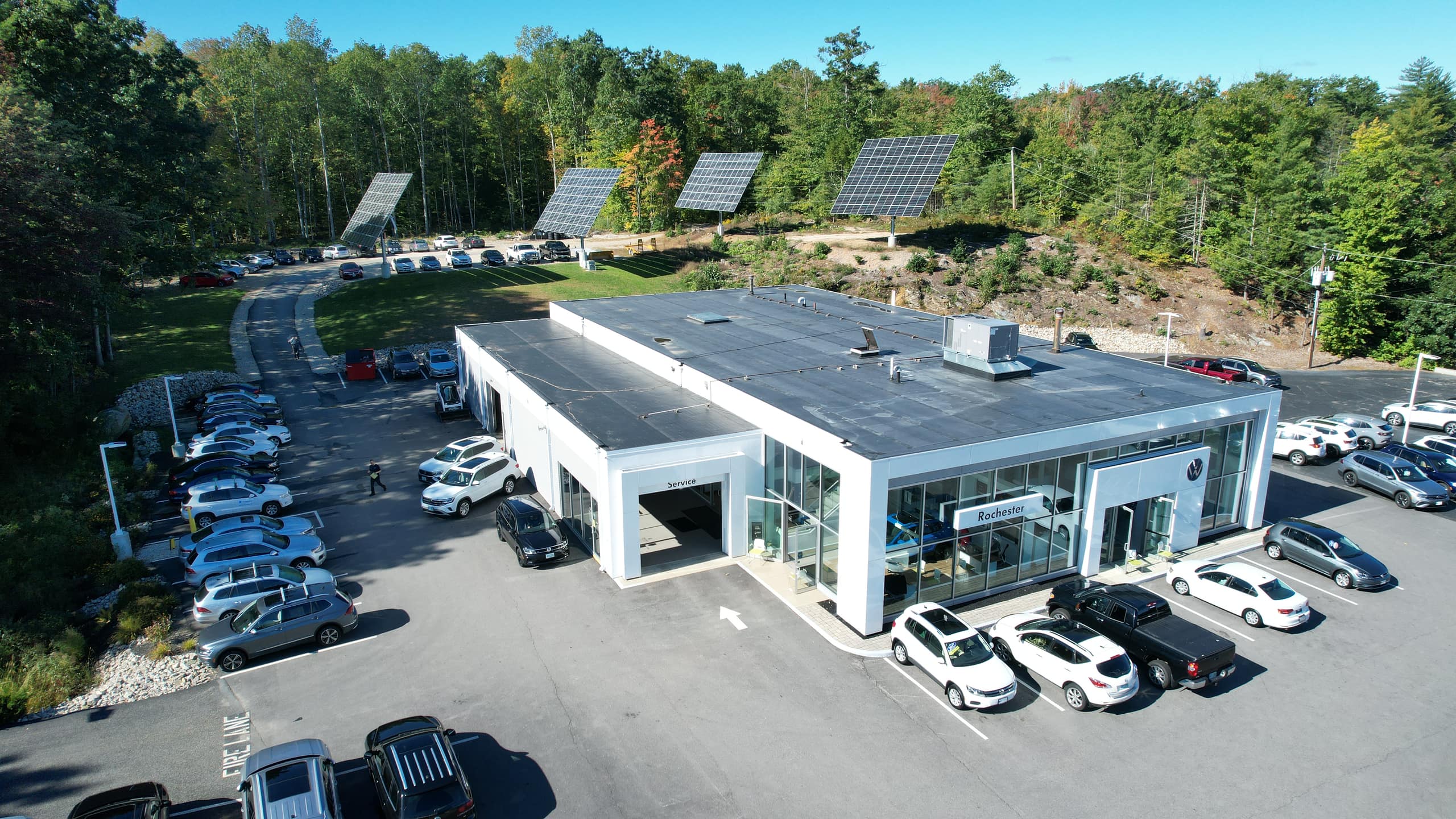 VW of Rochester - Commercial dual-axis tracker installation